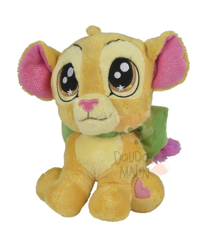 Glamour soft toy simba lion yellow green 25 cm 